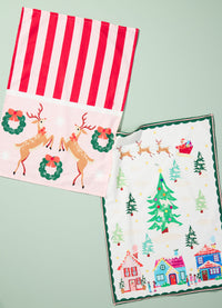 Kit Pano de Copa - Casinhas e Renas