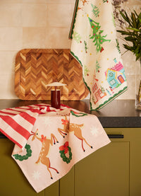 Kit Pano de Copa - Casinhas e Renas