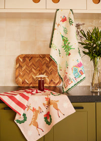 Kit Pano de Copa - Casinhas e Renas