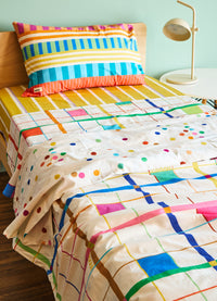 Kit Cama Completo Solteiro - Alegria ao Quadrado