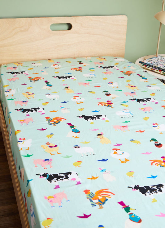 Lençol de Cima Infantil - Bichinhos da Fazenda