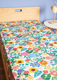 Lençol de Cima Infantil - Canteiro de Flores