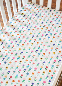 Lençol de Elástico Infantil - Caminho Floral