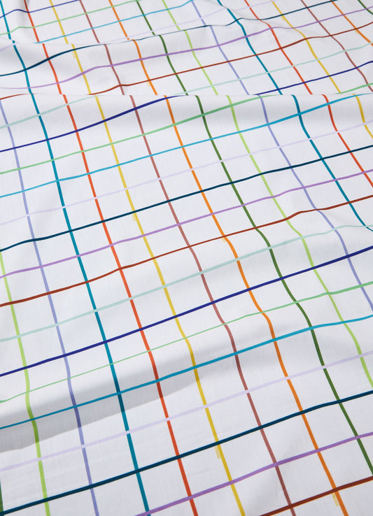 Lençol de Elástico Infantil - Grid Ondinhas