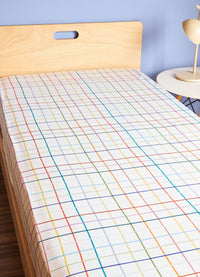 Lençol de Elástico Infantil - Grid Ondinhas