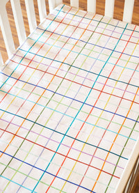 Lençol de Elástico Infantil - Grid Ondinhas