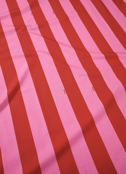 Lençol de Elástico Infantil - Listrado Framboesa