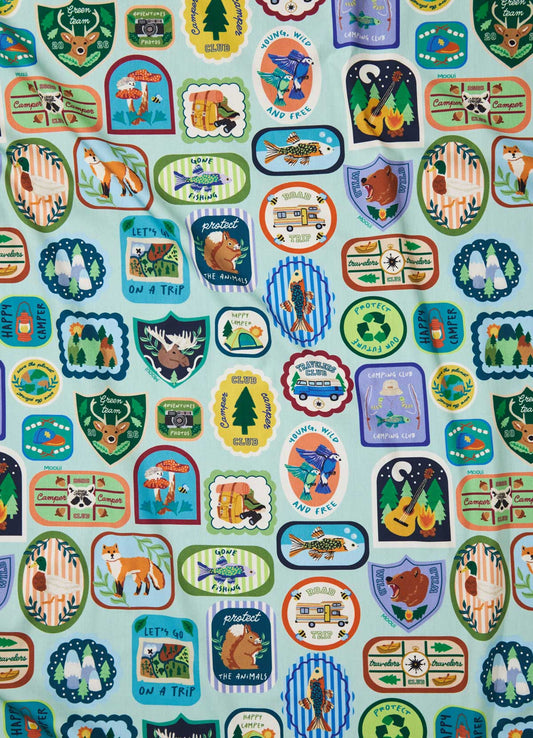 Lençol de Elástico Infantil - Pescar e Acampar