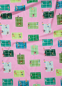 Lençol de Elástico Infantil - Tenis Club Rosa