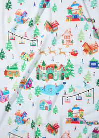 Lençol de Elástico Infantil - Natal no Polo Norte