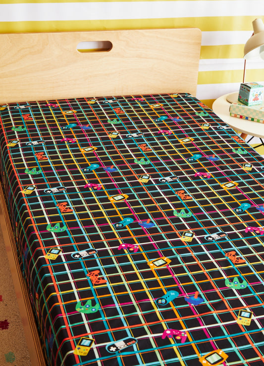 Lençol de Elástico Infantil - Videogame