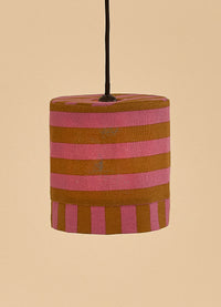 Luminária Pendente Nobodinoz Linda - Listras Pink e Curry