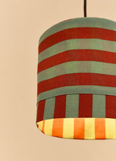 Luminária Pendente Nobodinoz Linda - Listras Vermelho e Verde
