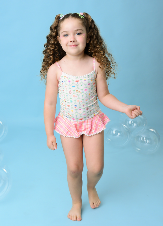 Maiô Regata Bebê - Floral Casa de Campo