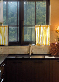 Cortina de Cozinha Curta - Listrado Limone