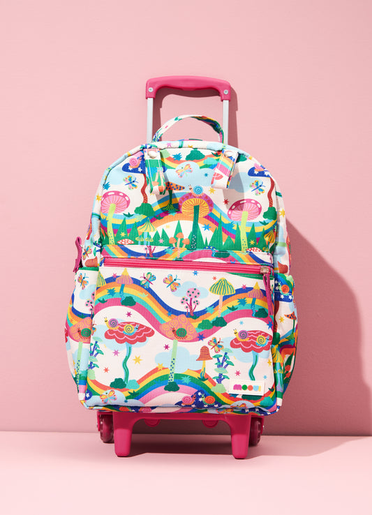 Mochila de Rodinha Infantil - Festa de Cogumelos