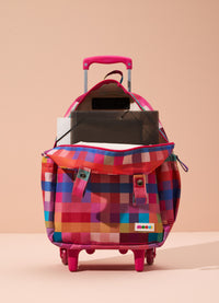 Mochila com Rodinha Infantil - Xadrez Radiante