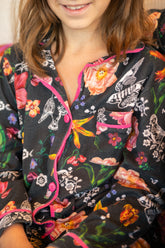 Pijama Americano Infantil Longo - Floral Noite Nathalie Lété