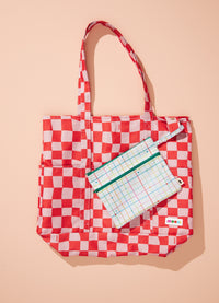 Necessaire 2 bolsos - Grid Colorido