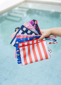 Necessaire 2 Bolsos - Xadrez Jardim