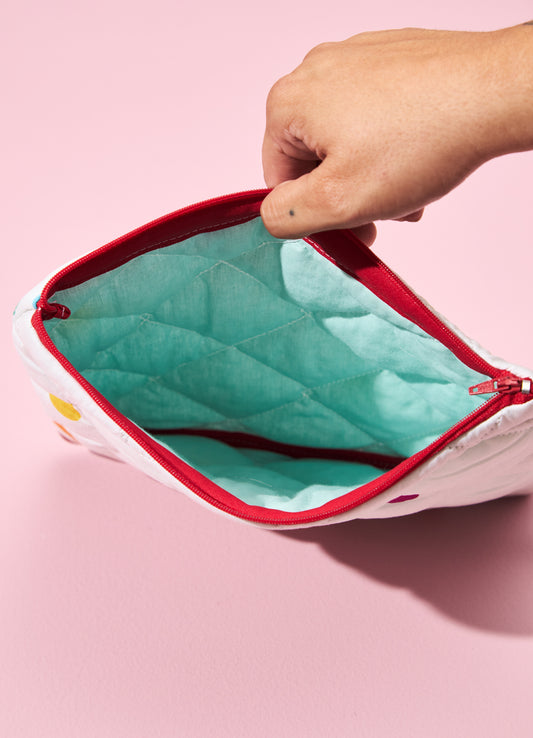 Necessaire Matelassada - Espuma Do Mar