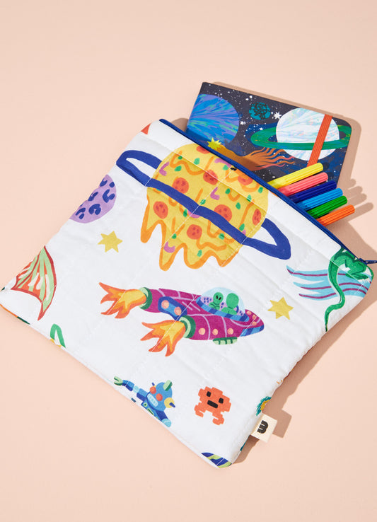 Necessaire Matelassada - Aventura Cósmica Off