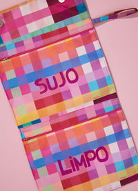 Necessaire Sujo e Limpo - Xadrez Radiante