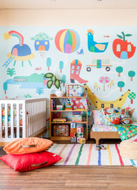 Papel de Parede Infantil Casas Extravagantes - Painel