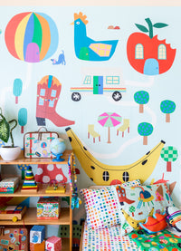 Papel de Parede Infantil Casas Extravagantes - Painel