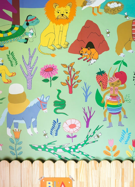 Papel de Parede Infantil Fábulas - Painel