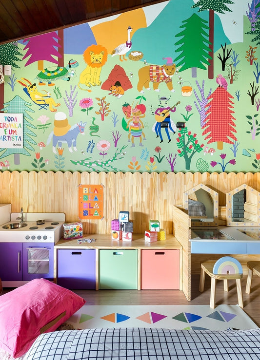 Papel de Parede Infantil Fábulas - Painel