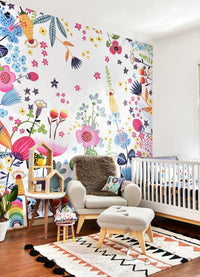 Papel de Parede Infantil Jardim Dia - Painel