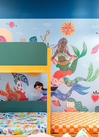 Papel de Parede Infantil Lenda das Sereias - Painel