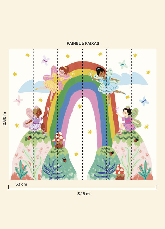 Papel de Parede Infantil Portal das Fadas - Painel