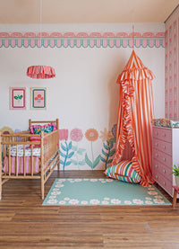 Papel de Parede Infantil Quintal Florido - Painel