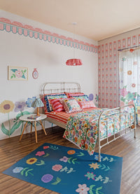 Papel de Parede Infantil Quintal Florido - Painel
