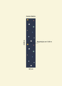 Papel de Parede Infantil - Universo de Estrelas