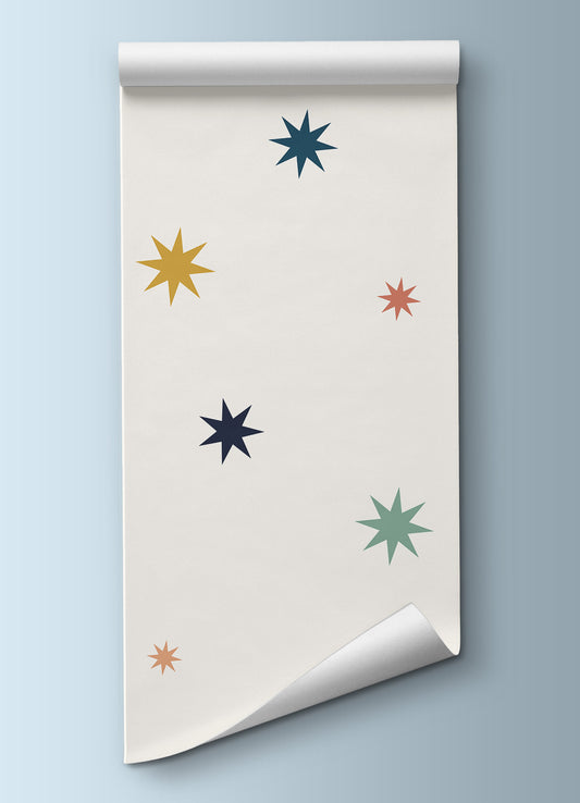 Papel de Parede Infantil - Universo de Estrelas Off