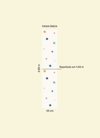 Papel de Parede Infantil - Universo de Estrelas Off