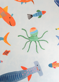 Papel de Parede Infantil Tubarão - Painel