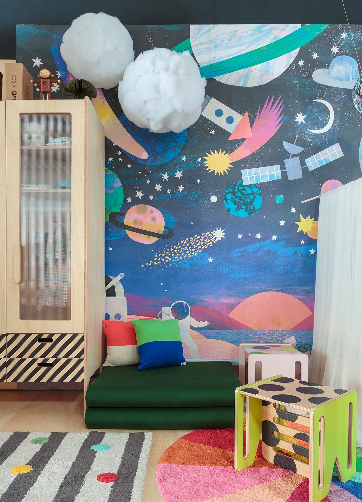 Papel de Parede Infantil Viagem ao Espaço - Painel