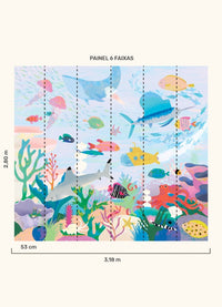 Papel de Parede Infantil Mares e Oceanos - Painel