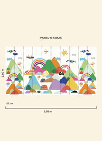 Papel de Parede Infantil Cordilheiras - Painel