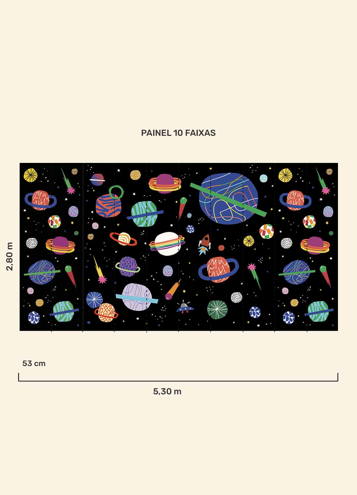 Papel de Parede Infantil Cosmos - Painel