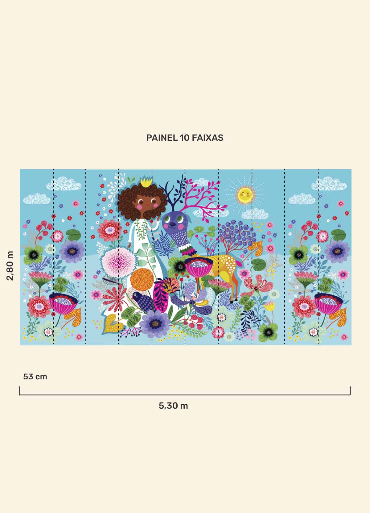 Papel de Parede Infantil Encantada - Painel