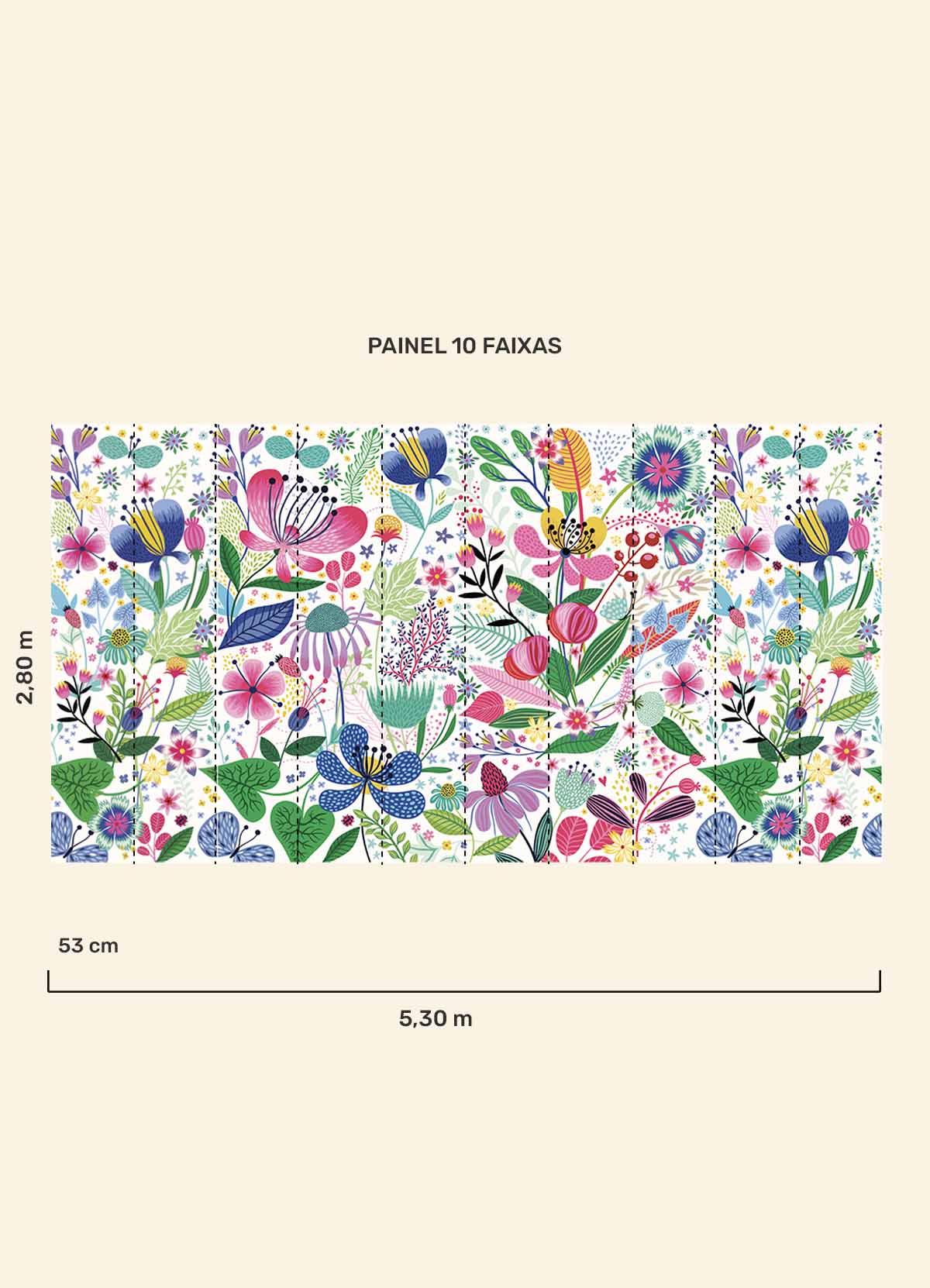 Papel de Parede Infantil Flora - Painel