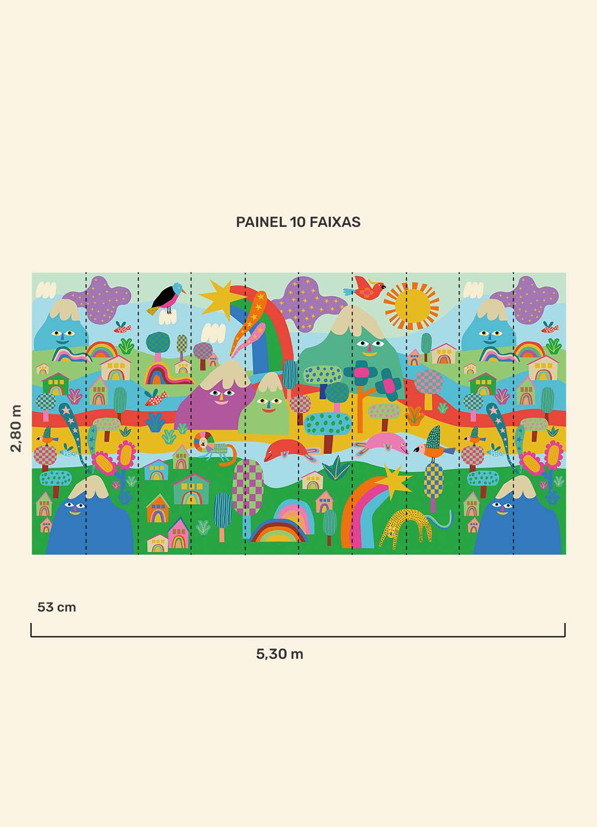 Papel de Parede Infantil Mundo Mágico - Painel