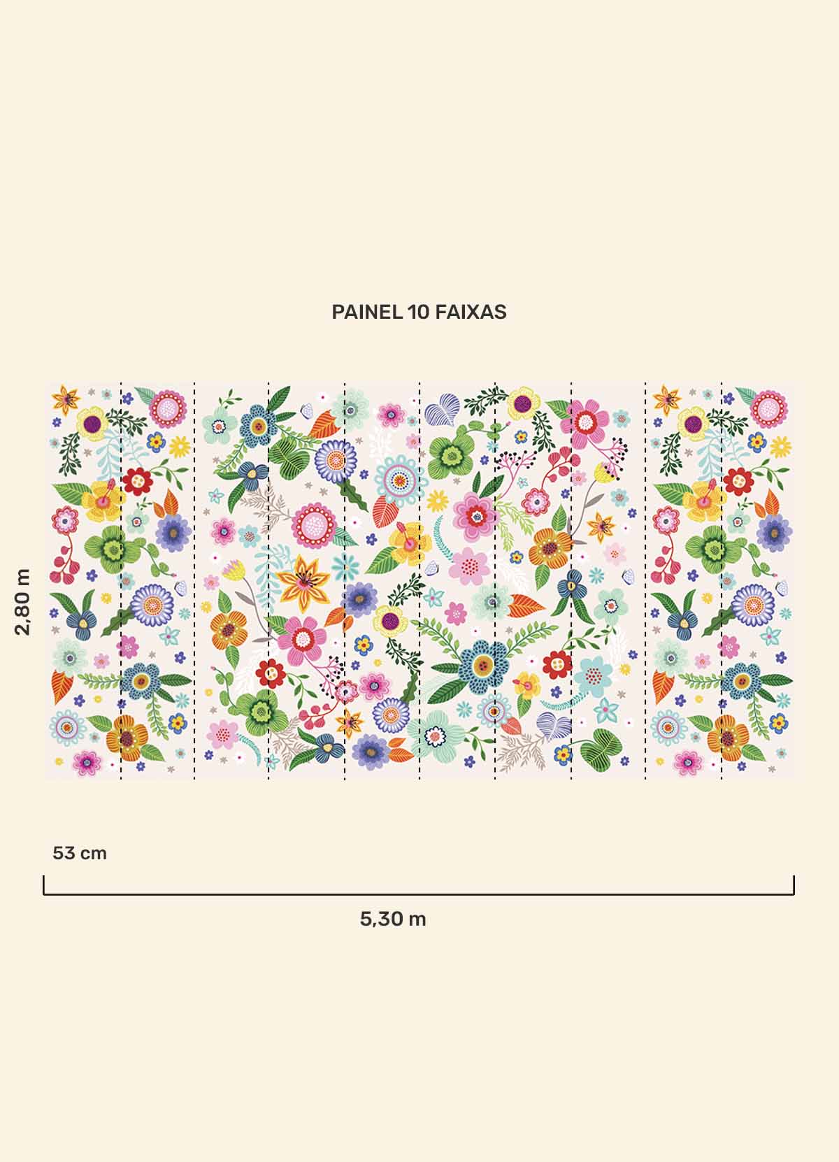 Papel de Parede Infantil Primavera - Painel