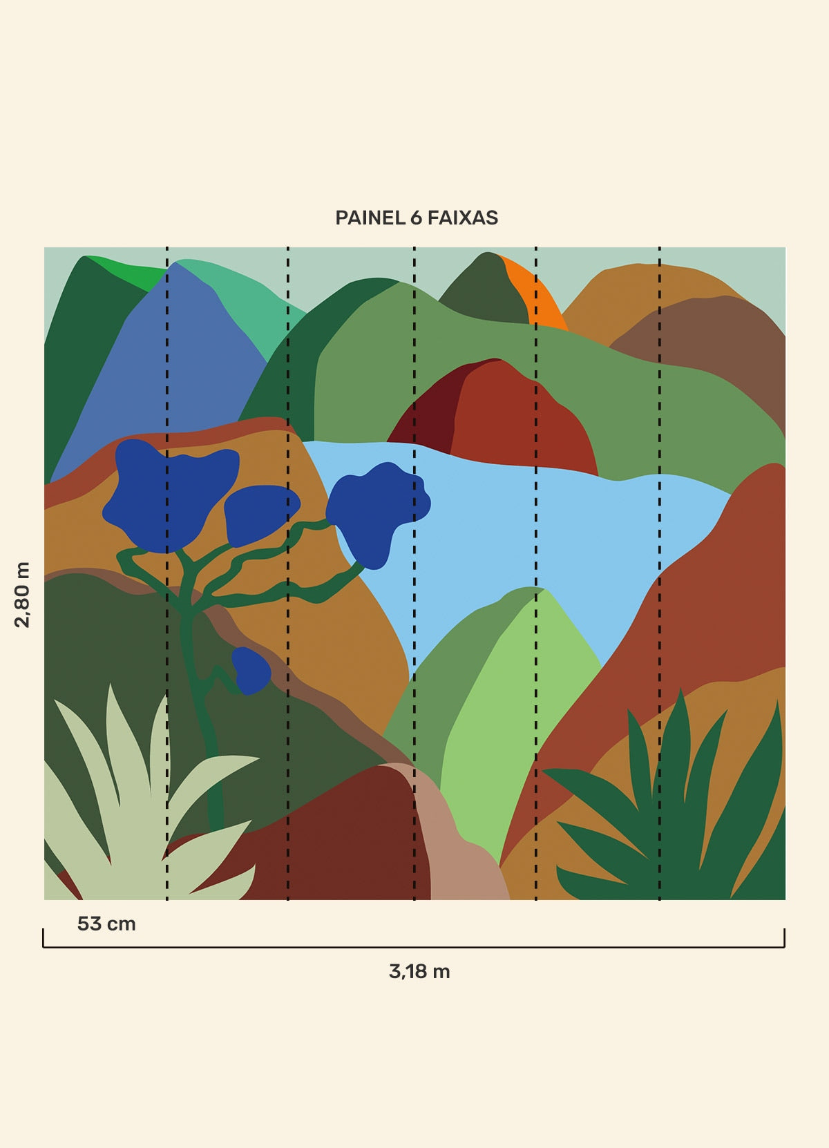 Papel de Parede Infantil Rancho - Painel