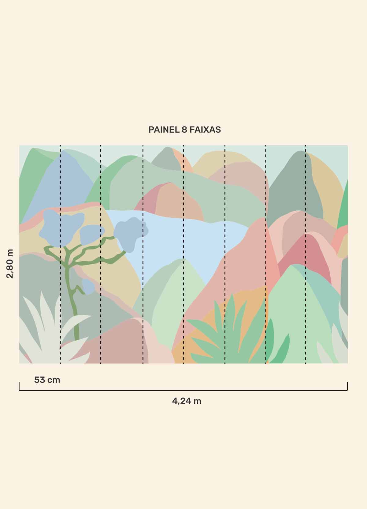 Papel de Parede Infantil Rancho Claro - Painel